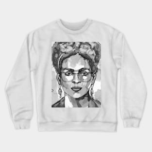 Frida Kahlo Black and White 6 Crewneck Sweatshirt